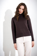 Maglia in pura lana a collo alto FRIENDLY SWEATER