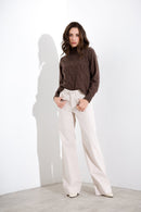 Maglia in pura lana melange a lupetto FRIENDLY SWEATER