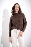 Maglia in pura lana melange a lupetto FRIENDLY SWEATER