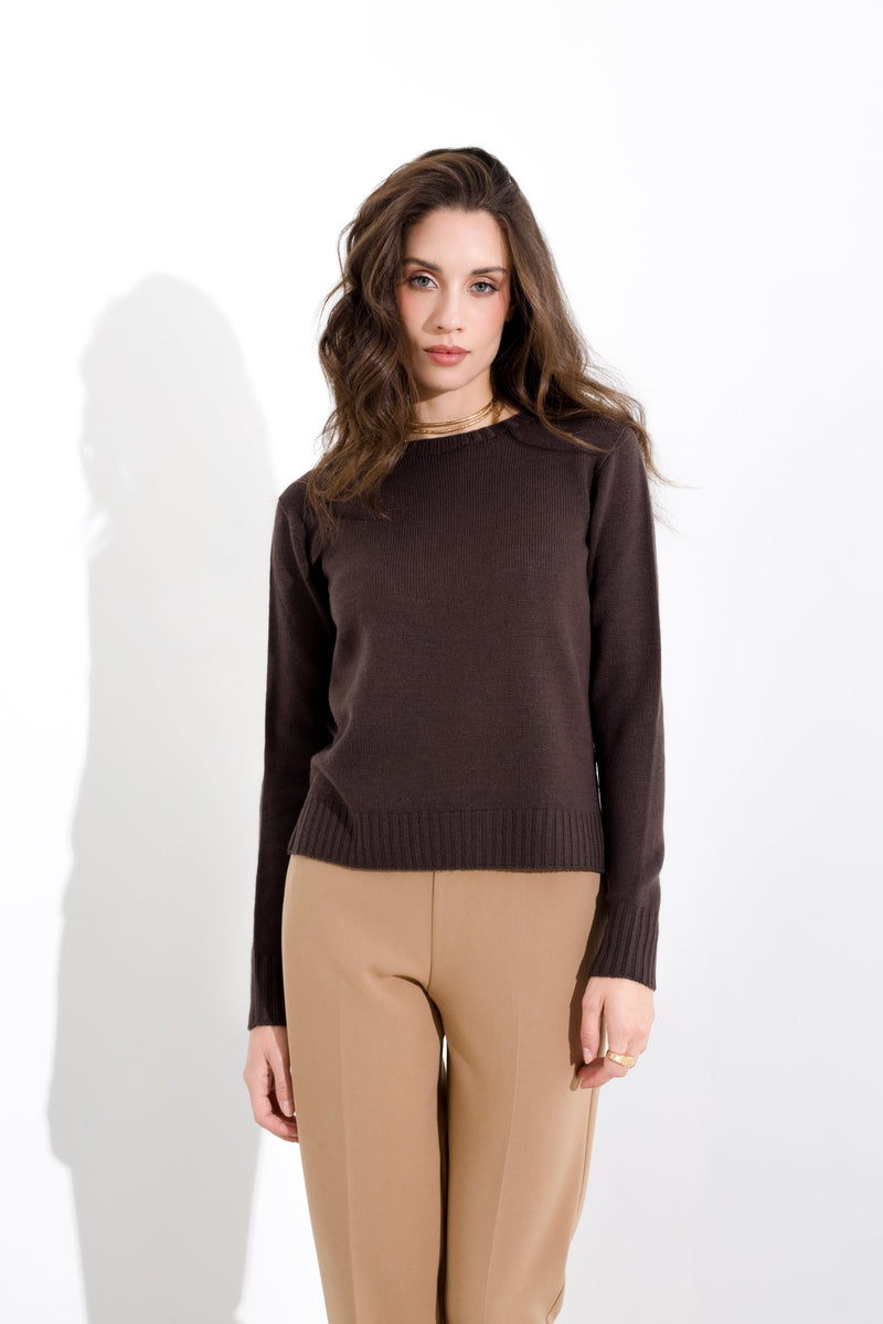 Maglia in pura lana girocollo FRIENDLY SWEATER