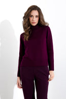 Maglia in pura lana a collo alto FRIENDLY SWEATER