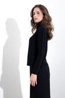 Maglia in pura lana a collo alto FRIENDLY SWEATER