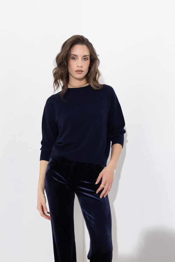 Cashmere wool box sweater